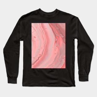 Pink retro abstract Art Long Sleeve T-Shirt